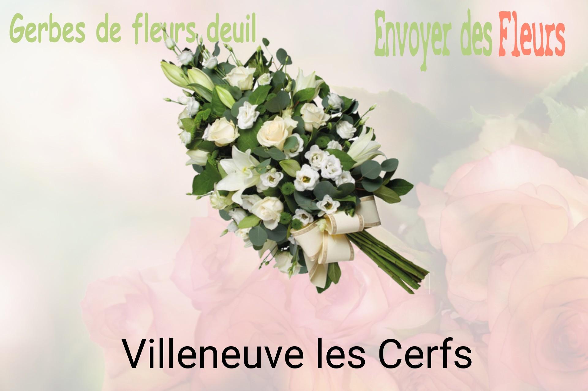 Gerbe de fleurs de deuil livrée à Villeneuve-les-Cerfs